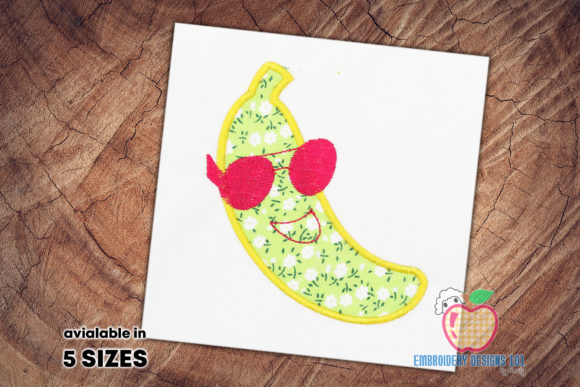 Banana with Pink Sunglasses Applique Review