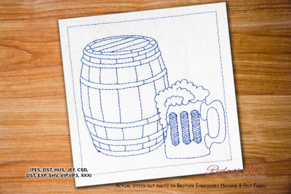 Beer Can Lineart Embroidery Review
