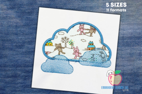 Blue Colored Bright Clouds Embroidery Review