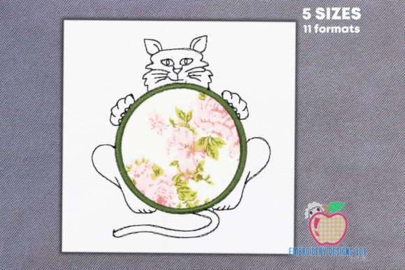 Cat with a Circle Frame Embroidery Review