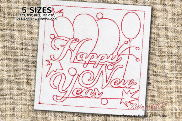 Happy New Year Wishes Machine Embroidery Review