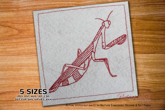 Mantis Redwork Embroidery Review