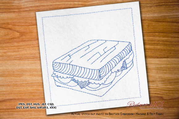 Tasty Sandwich Redwork Design Review